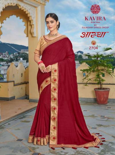 Aastha By Kavira Fancy Vichitra Saree Collection